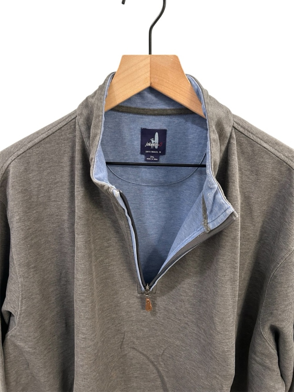 Johnnie-O Men’s Quarter Zip Pullover – Size 2XL - Picture 3 of 6